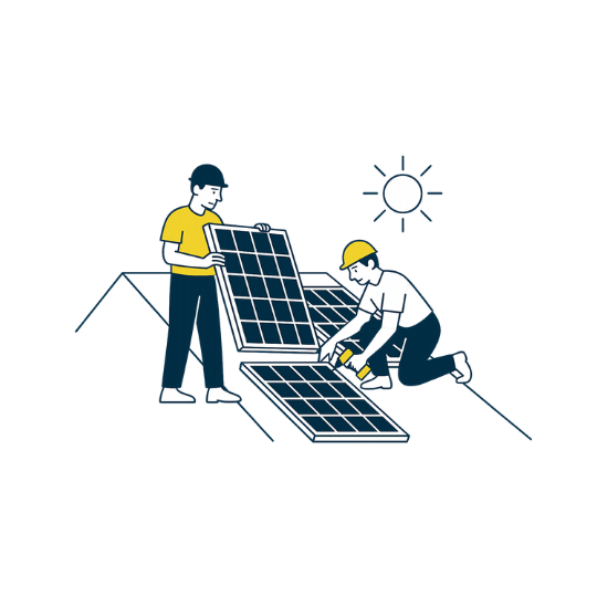 installation solaire et batterie